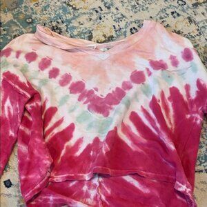 Tie-Dye V-Neck Women's Top